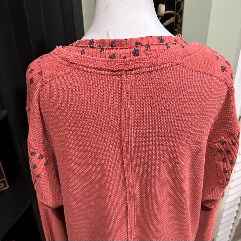 Free People Coral Waffle Knit Long Sleeve Top - Picture 10 of 11